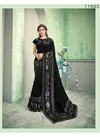 Black Norita Felicity Sequins Embroidery Work With Handwork Butta Party Wear Lycra Saree 11603